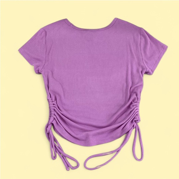 Forever 21 Ruched Ribbed Shirt - Picture 3 of 6